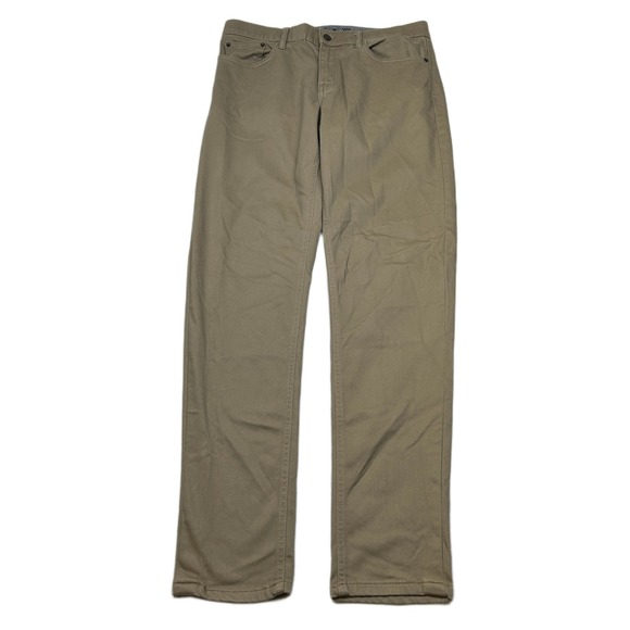 IZOD Jeans Khaki Pants‎ Mens 32x33 Tan Comfort Waistband Regular Fit - Picture 1 of 8